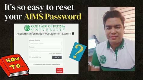 FAQ: How to Reset your AIMS Password .